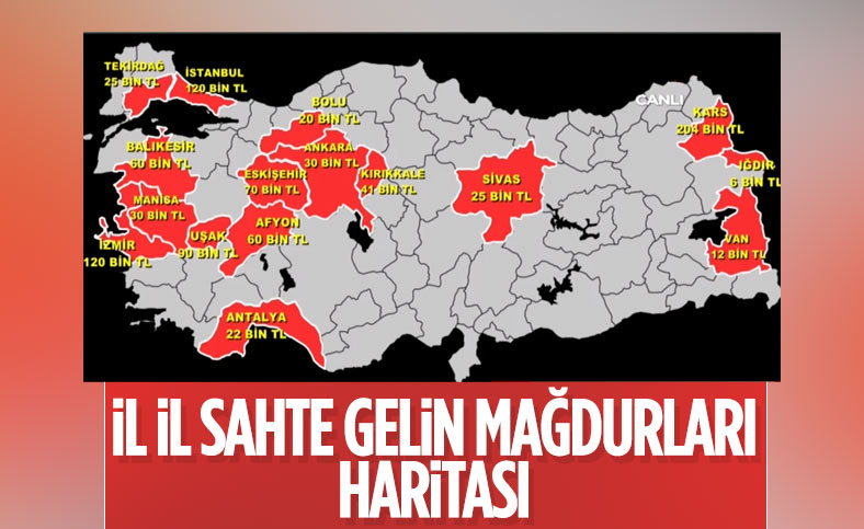Türkiye’nin sahte gelin haritası