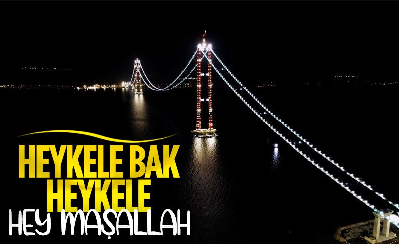 1915 Çanakkale Köprüsü'nün kedi yolu, Boğaz'ı aydınlattı