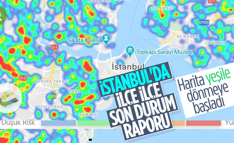 İstanbul'da ilçe ilçe vaka yoğunluğu