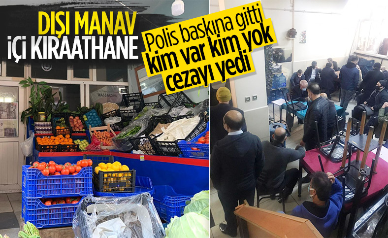 İstanbul'da manav görünümlü kıraathaneye baskın