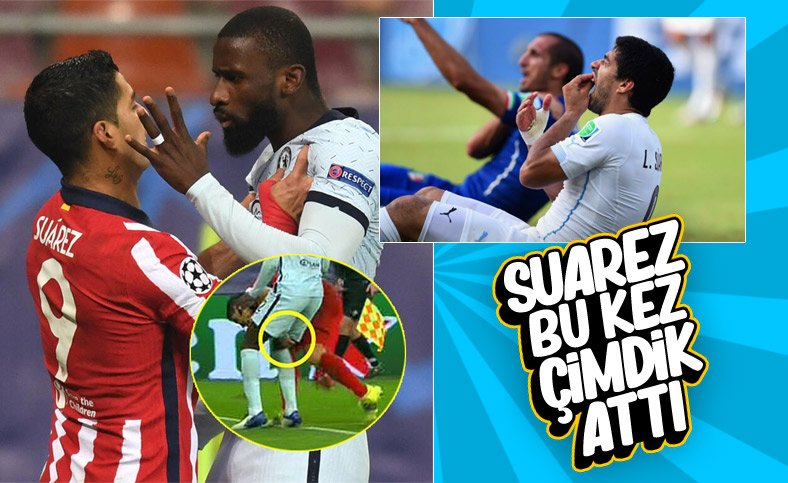 Luis Suarez bu kez rakibine çimdik attı