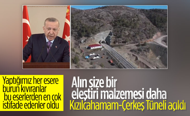 Cumhurbaşkanı Erdoğan, Kızılcahamam–Çerkeş Tüneli'nin açılışına katıldı