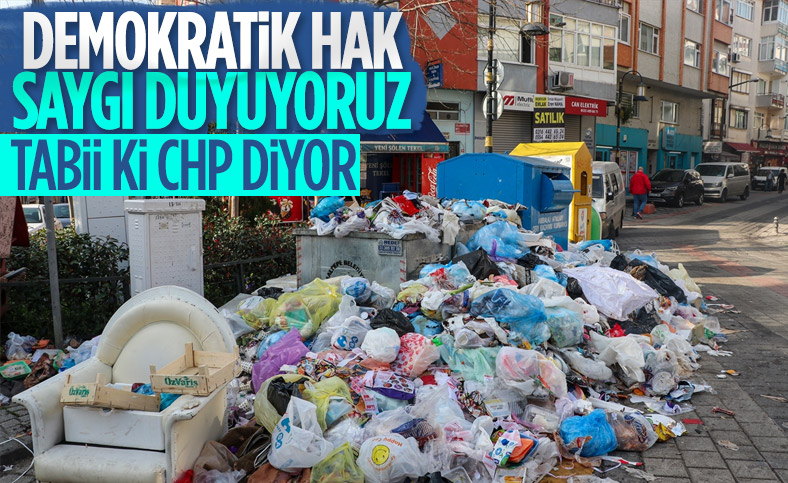 Maltepe Belediye Başkanı Ali Kılıç, çöplerin yanında açıklama yaptı