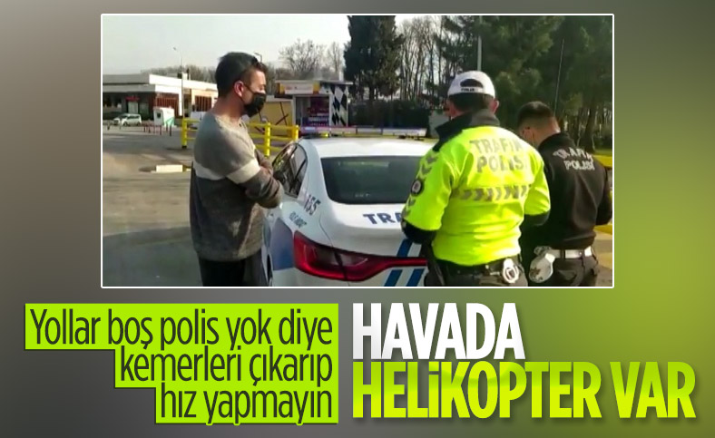 İstanbul'da helikopter destekli trafik denetimi yapıldı