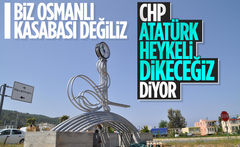 Antalya'da Osmanlı tuğrası kaldırıldı