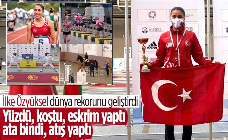 Milli pentatlet İlke Özyüksel'den dünya rekoru