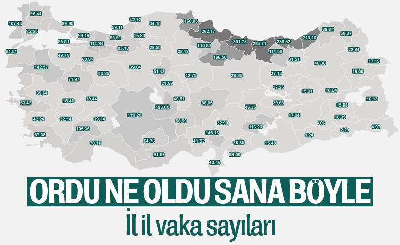 Sağlık Bakanı Koca, haftalık vaka sayısı haritasını paylaştı