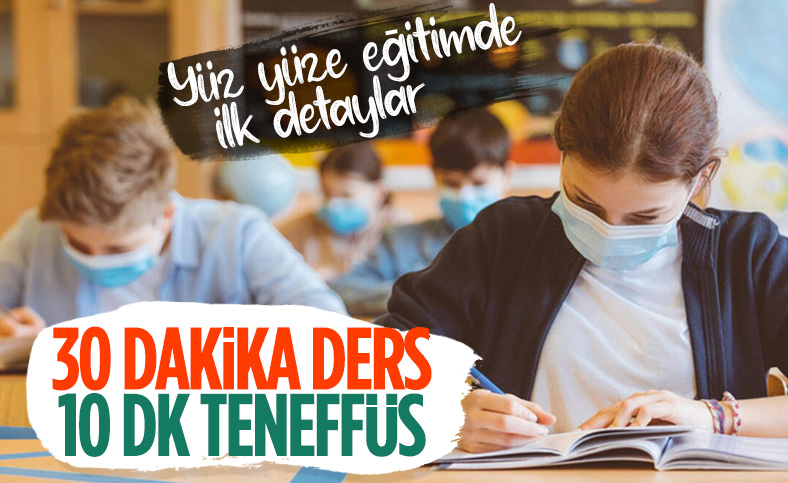 İlkokul ve ortaokullarda yüz yüze eğitimin detayları