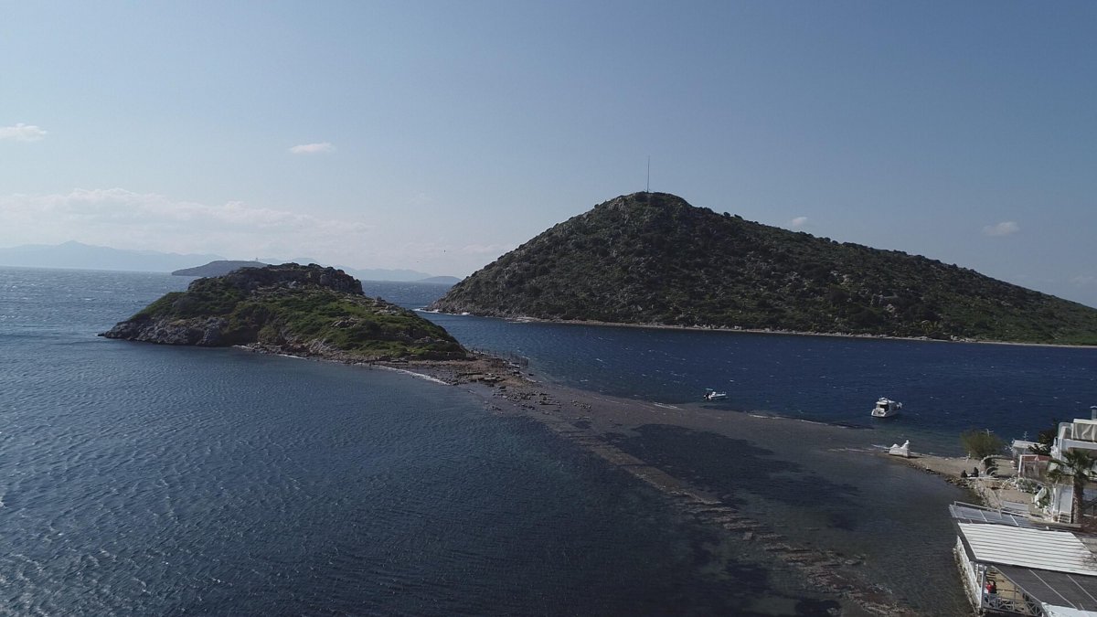 bodrum da deniz cekildi kral yolu gun