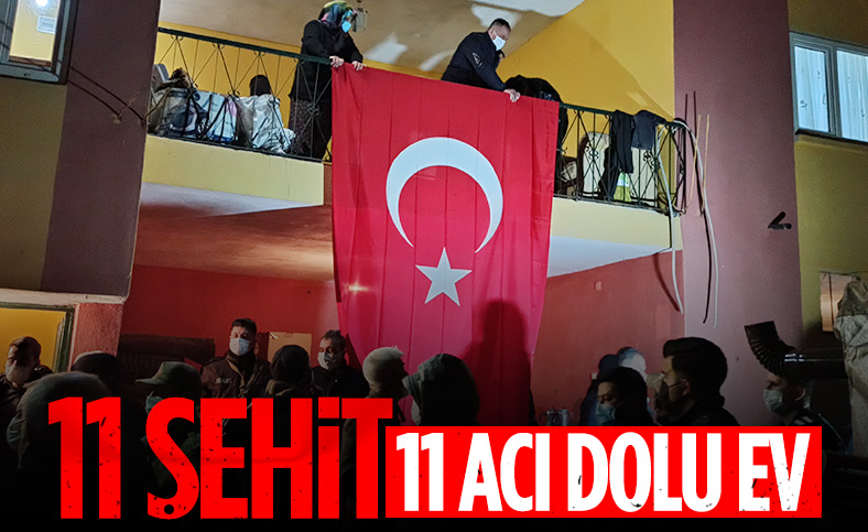 Şehitlerin acı haberi ailelerine ulaştı