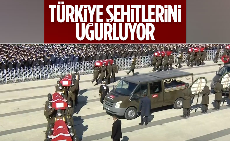 Bitlis şehitleri için Ankara'da devlet töreni