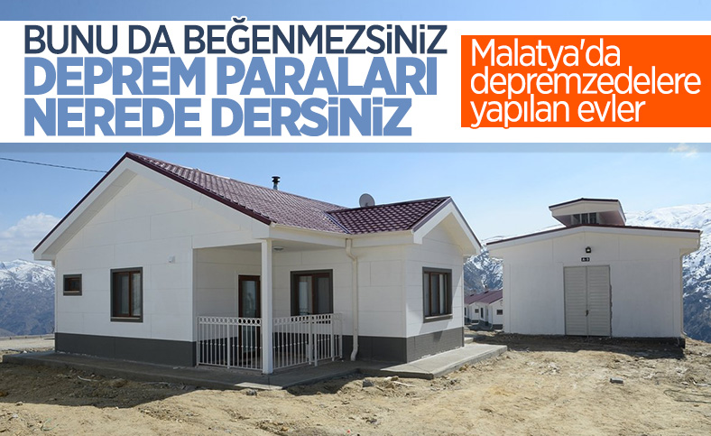 Malatya'da mezrada yaşayan depremzedelere villa konforunda köy evi