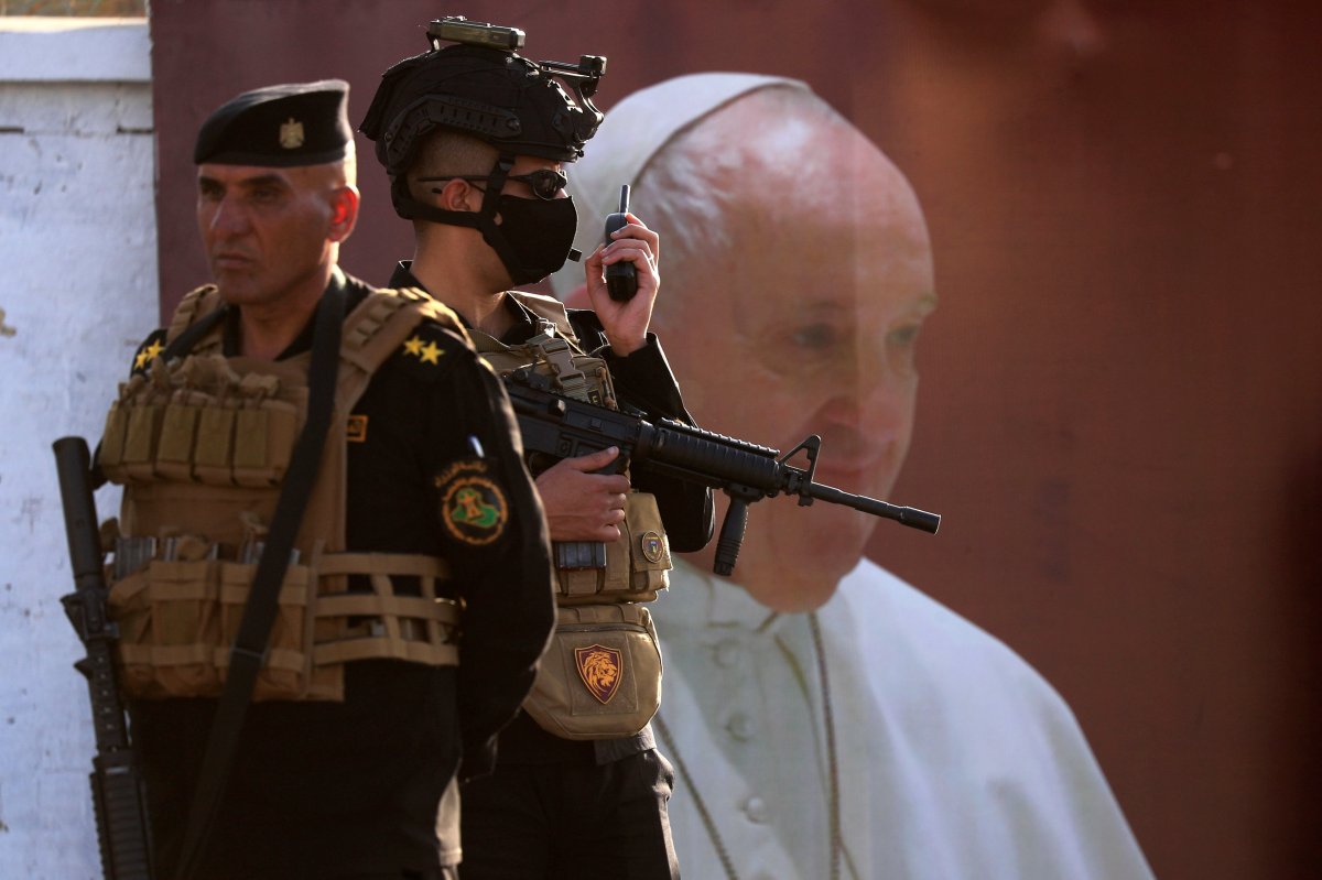 Pope Francis gets into armored car in Iraq #5