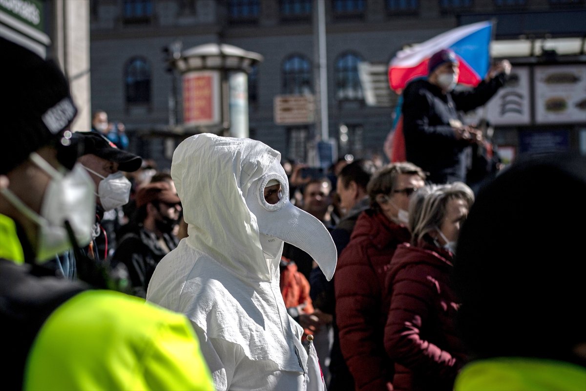 Government's coronavirus restrictions protested in Prague #10