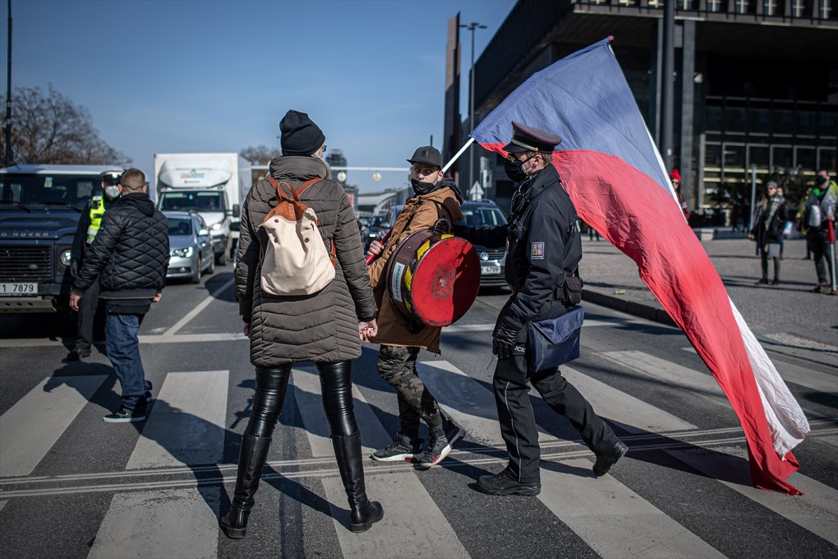 Government's coronavirus restrictions protested in Prague #4