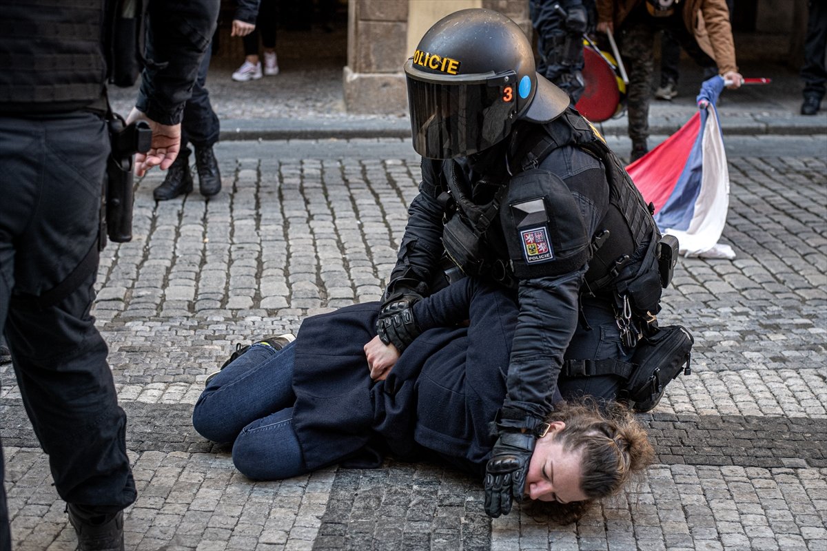 Government's coronavirus restrictions protested in Prague #13