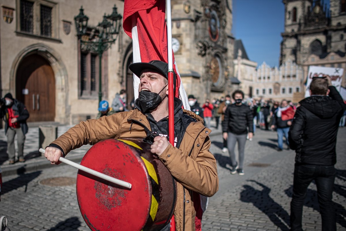 Government's coronavirus restrictions protested in Prague #5