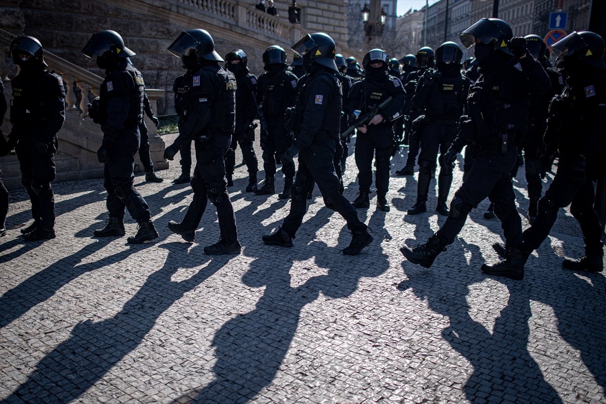 Government's coronavirus restrictions protested in Prague #6