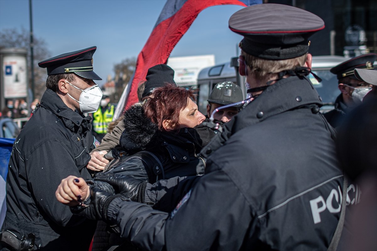 Government's coronavirus restrictions protested in Prague #8