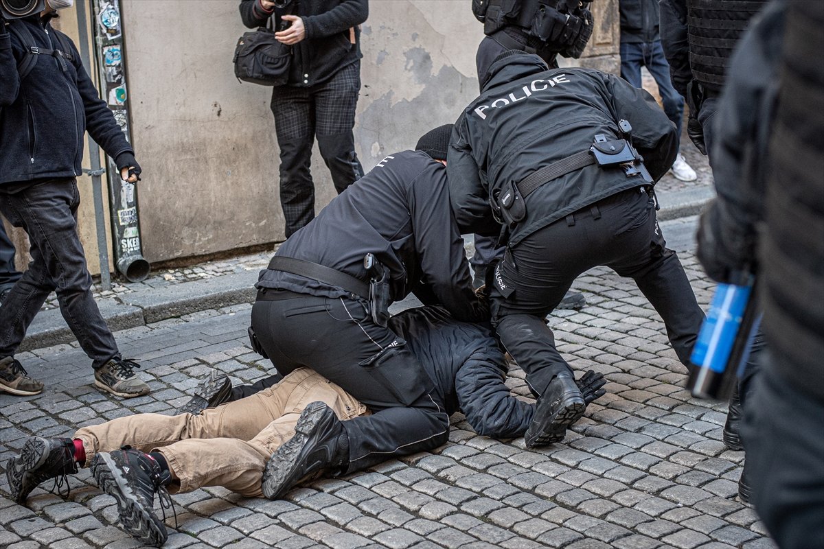 Government's coronavirus restrictions protested in Prague #9