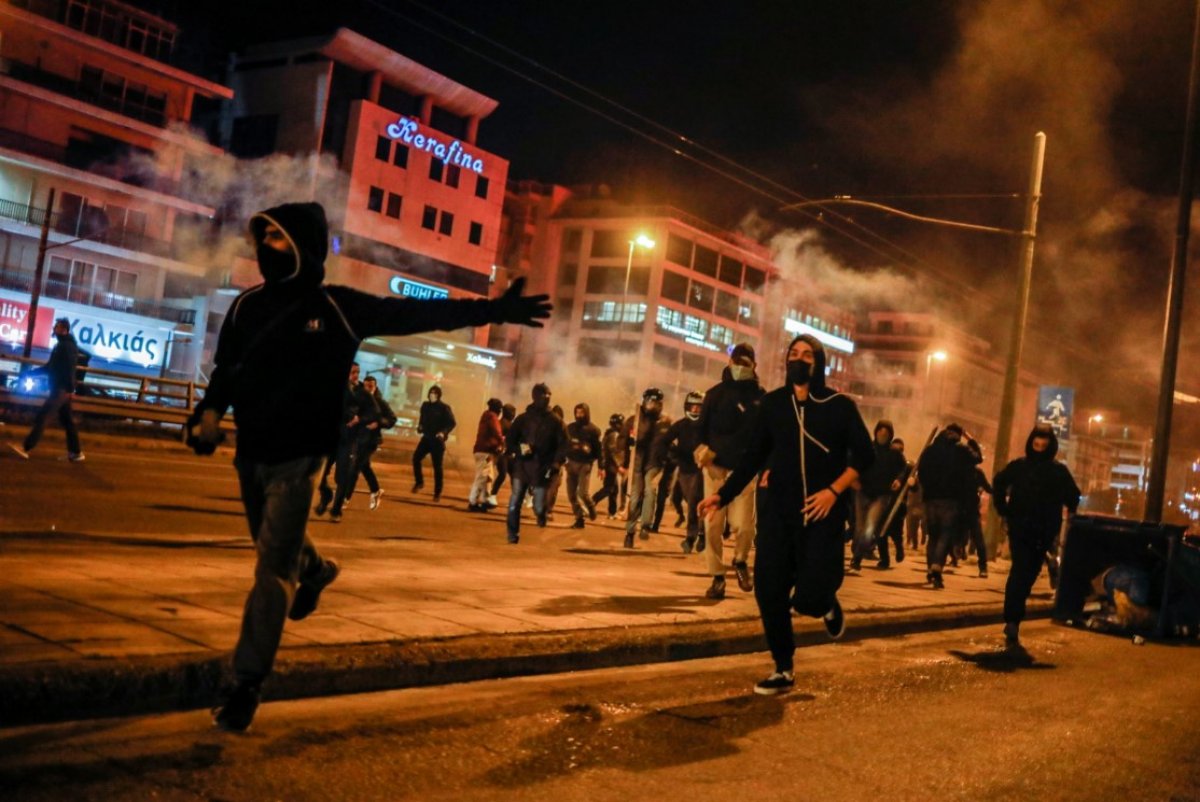 Protesters clash with police in Athens #5