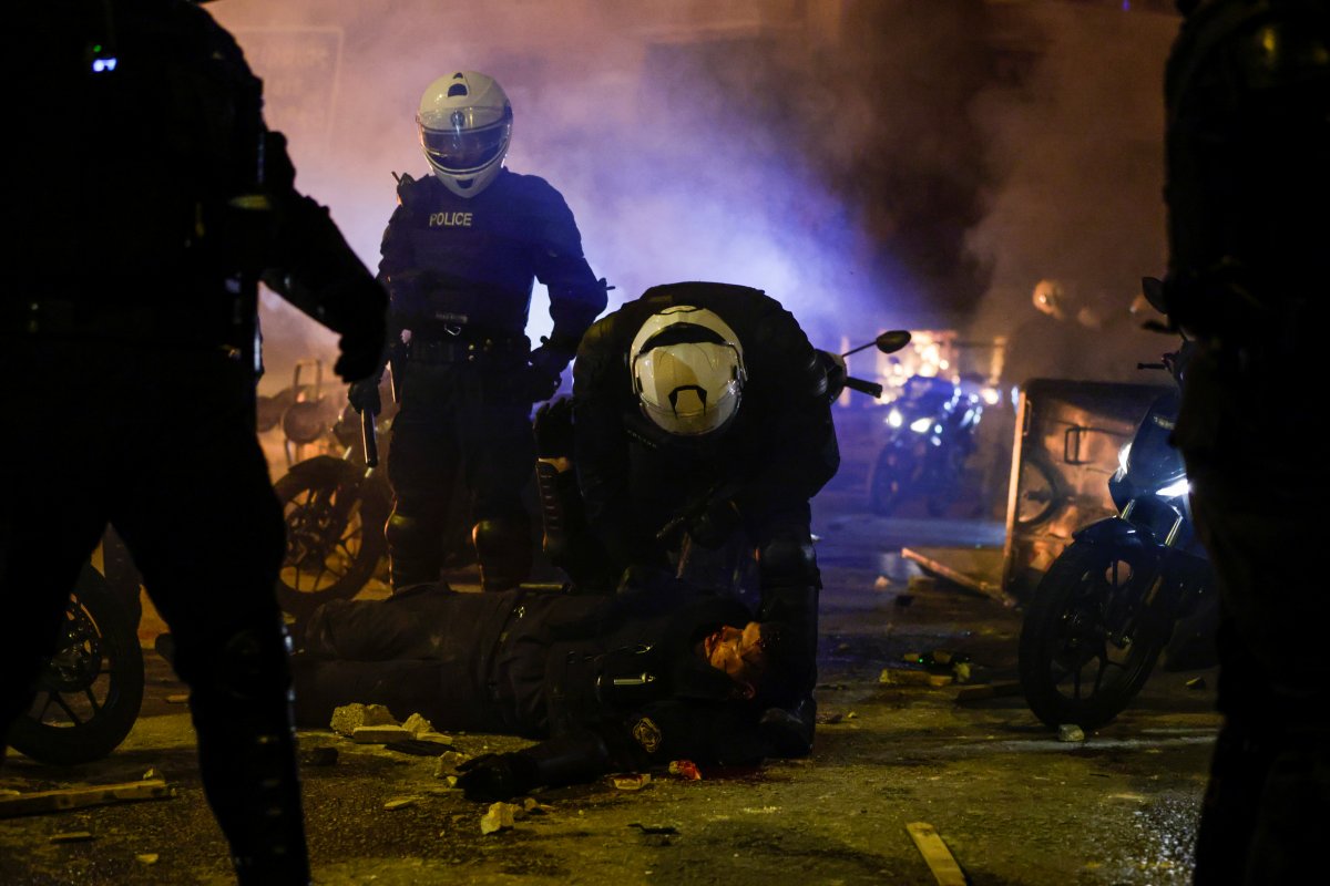 Protesters clash with police in Athens #3