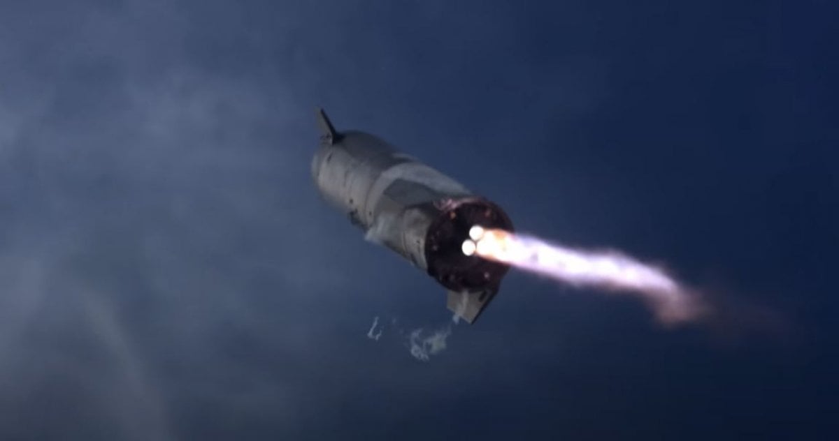 Impressive images of the landing moment of the Starship rocket #6