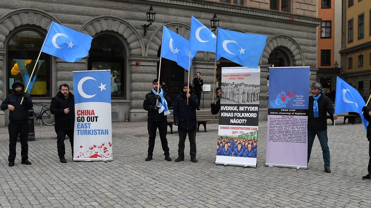 Uighur Turks protest in Sweden