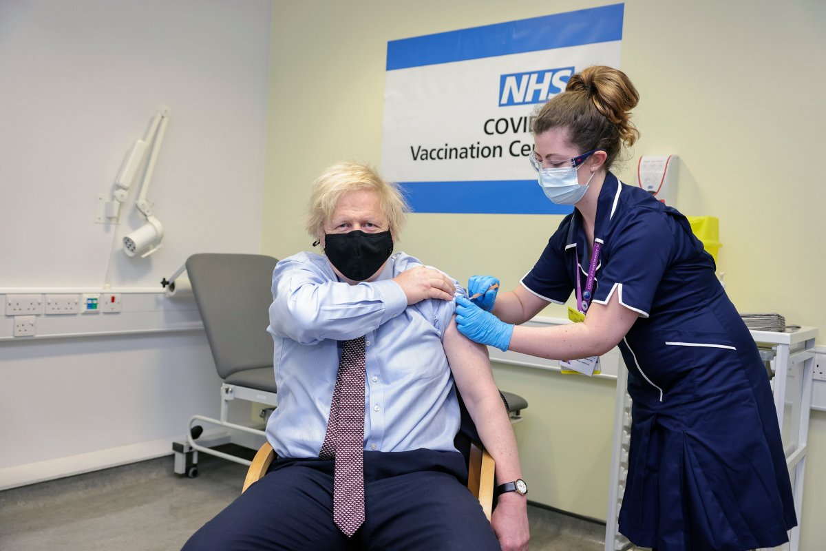 Boris Johnson gets AstraZeneca vaccine #1