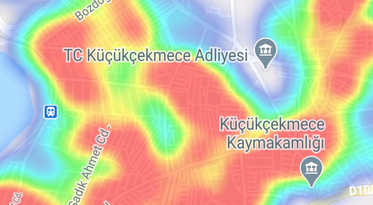 Case density by districts in Istanbul #26