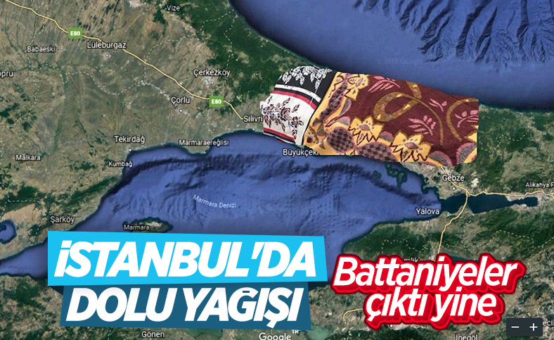 İstanbul'da da dolu yağışı başladı