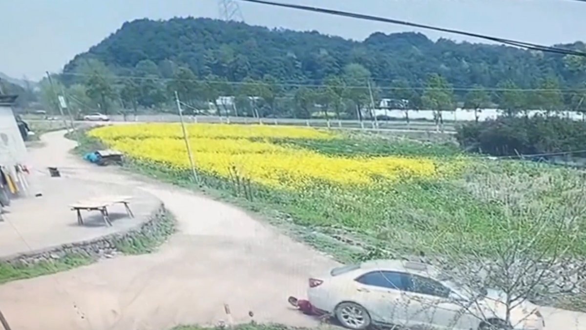 Careless driver dragged old woman under car in China #2