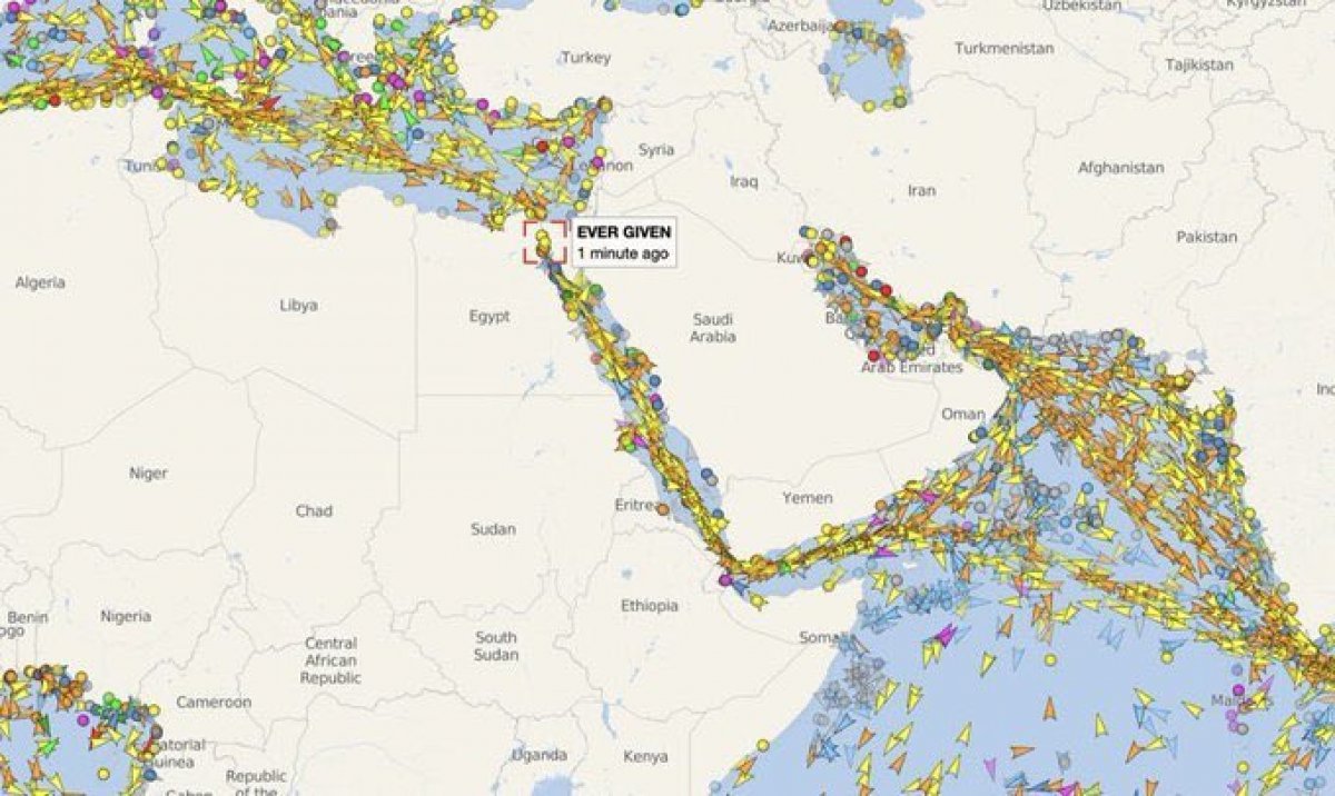 Suez Canal blocked, 10 percent of world trade stopped #10