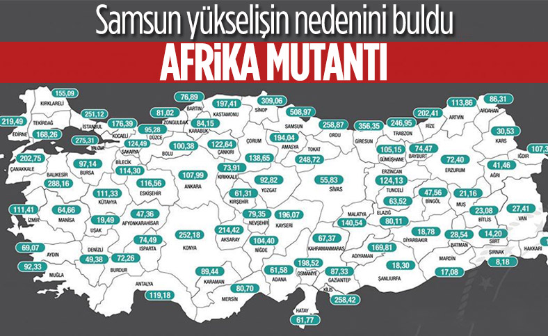 Samsun'da Afrika mutantı vaka tespit edildi
