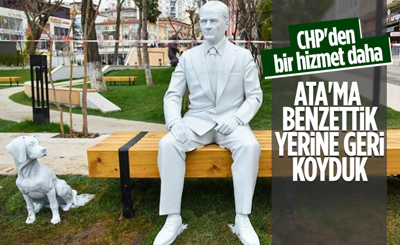 CHP'li Bilecik Belediyesi, Atatürk heykelini yeniden yaptırdı