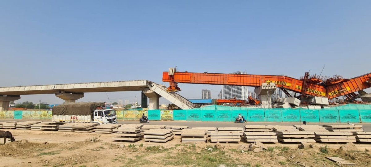 Overpass under construction collapsed in India #2