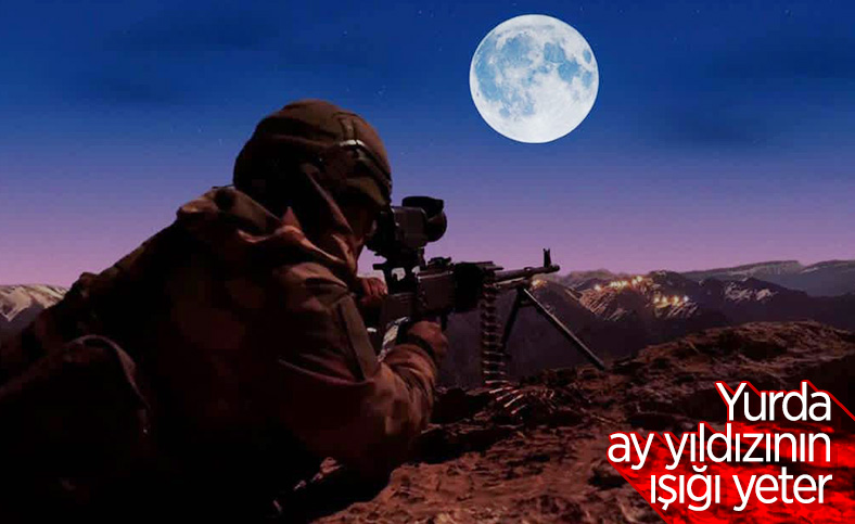 Mehmetçik'ten, Süper Ay ışığında teröristle mücadele harekatı