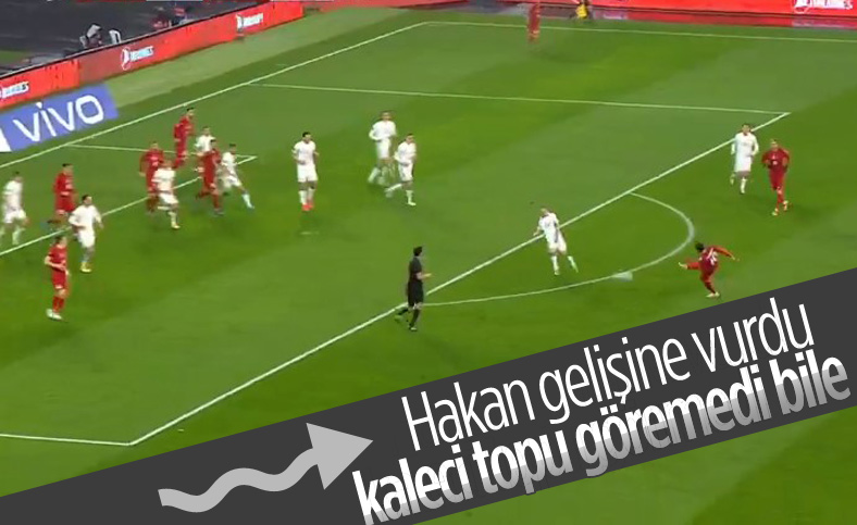 Hakan Çalhanoğlu'ndan Letonya'ya şık gol
