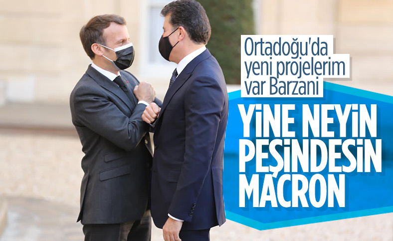 Macron ve Barzani Paris'te bir araya geldi