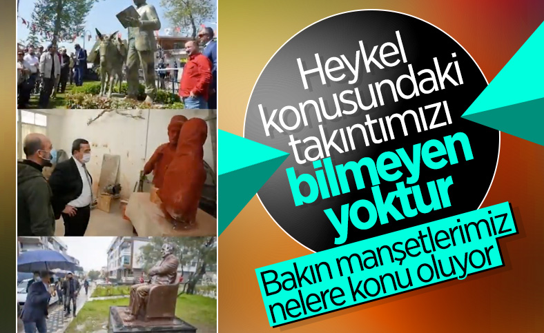 AK Parti'nin 1 Nisan şakasında heykel var