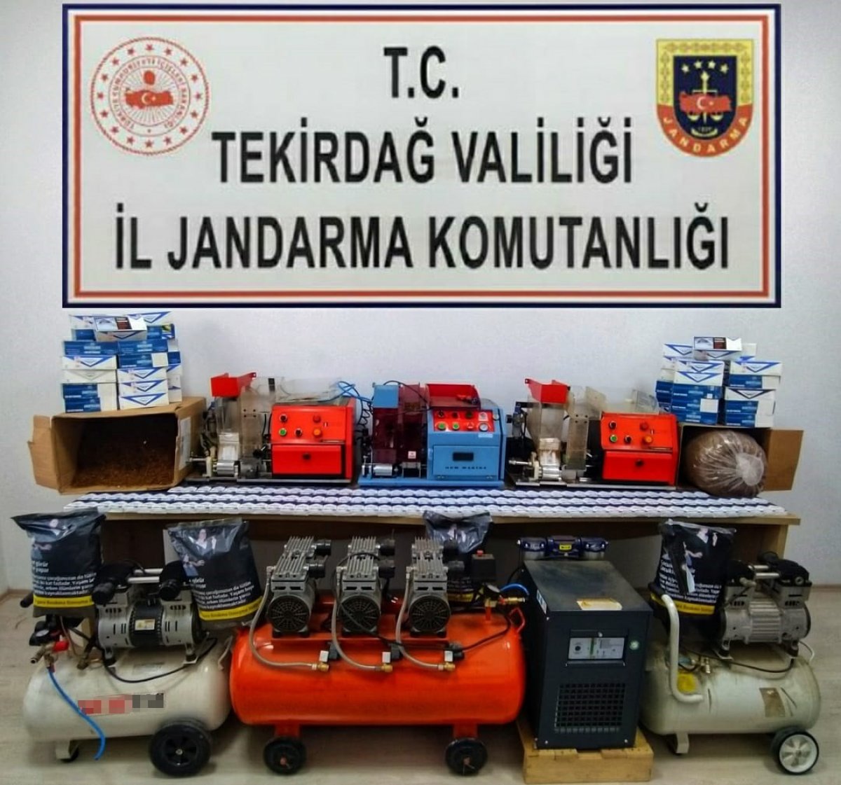 Tekirdağ’da kiraladığı evde kaçak sigara üretti