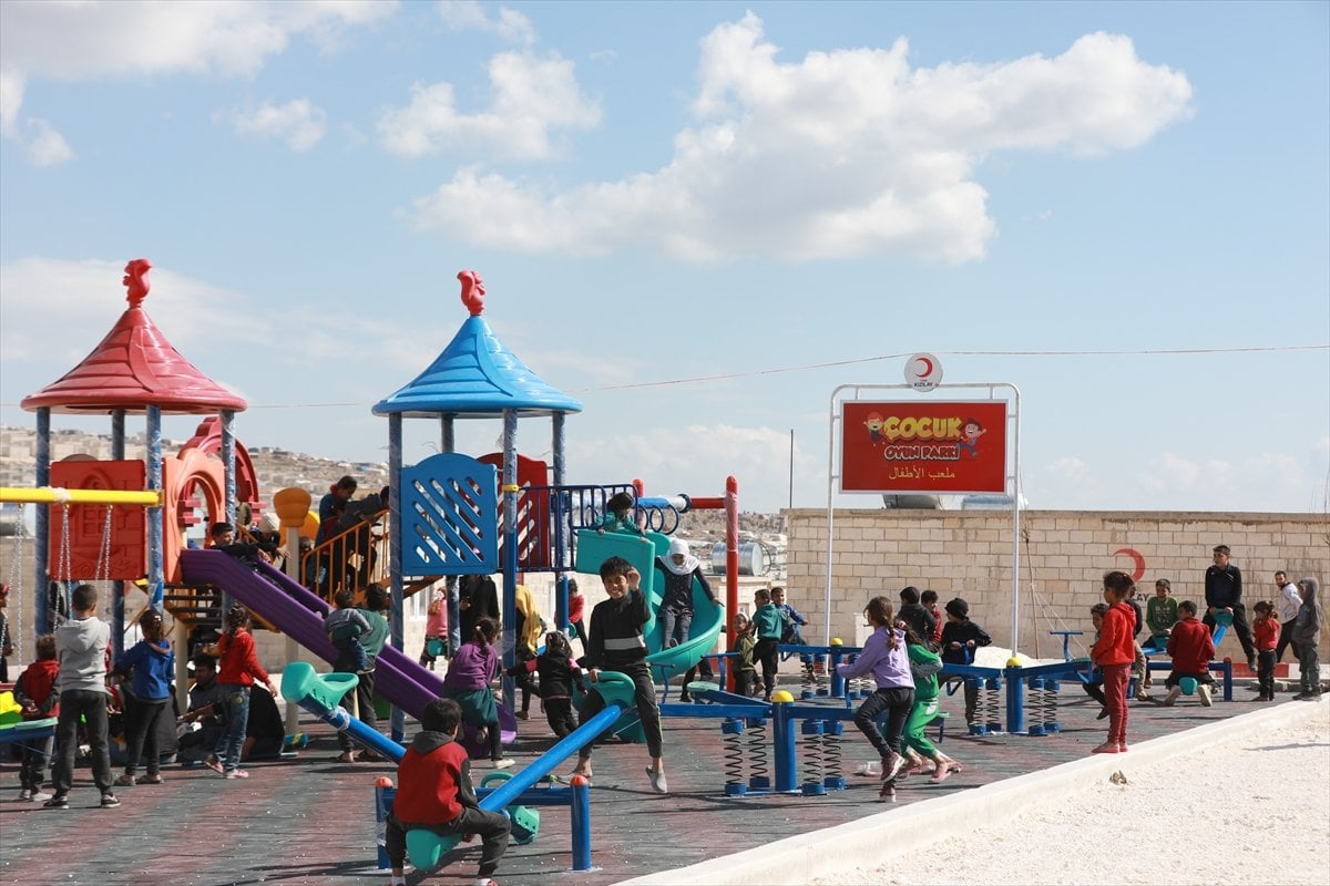 Children played in parks established by Turkish Red Crescent in Idlib #3