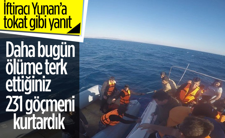 Türkiye'yi suçlayan Yunanistan'a yanıt: Ölüme terk ettiğiniz göçmenleri biz kurtardık