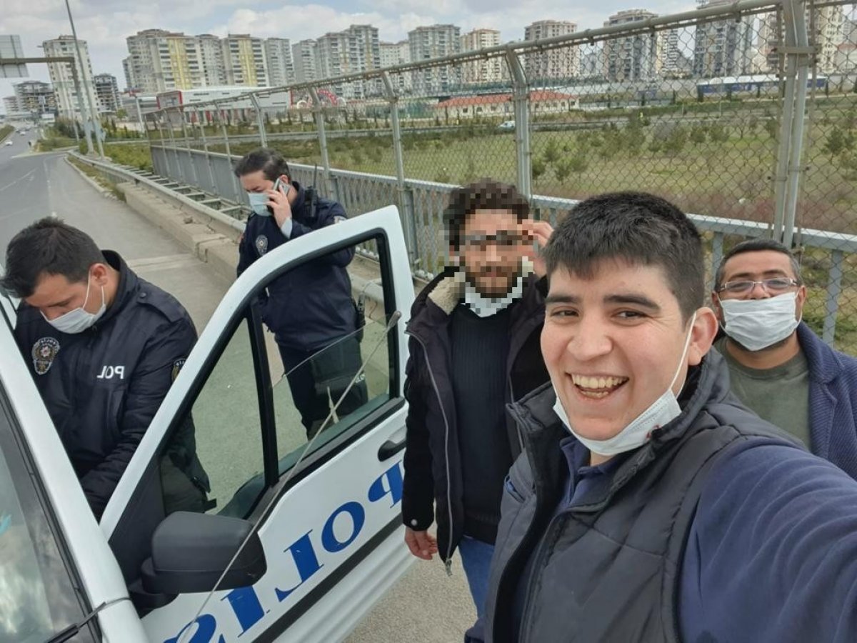 Gaziantep'te önce intihardan vazgeçirdi sonra selfie yaptı