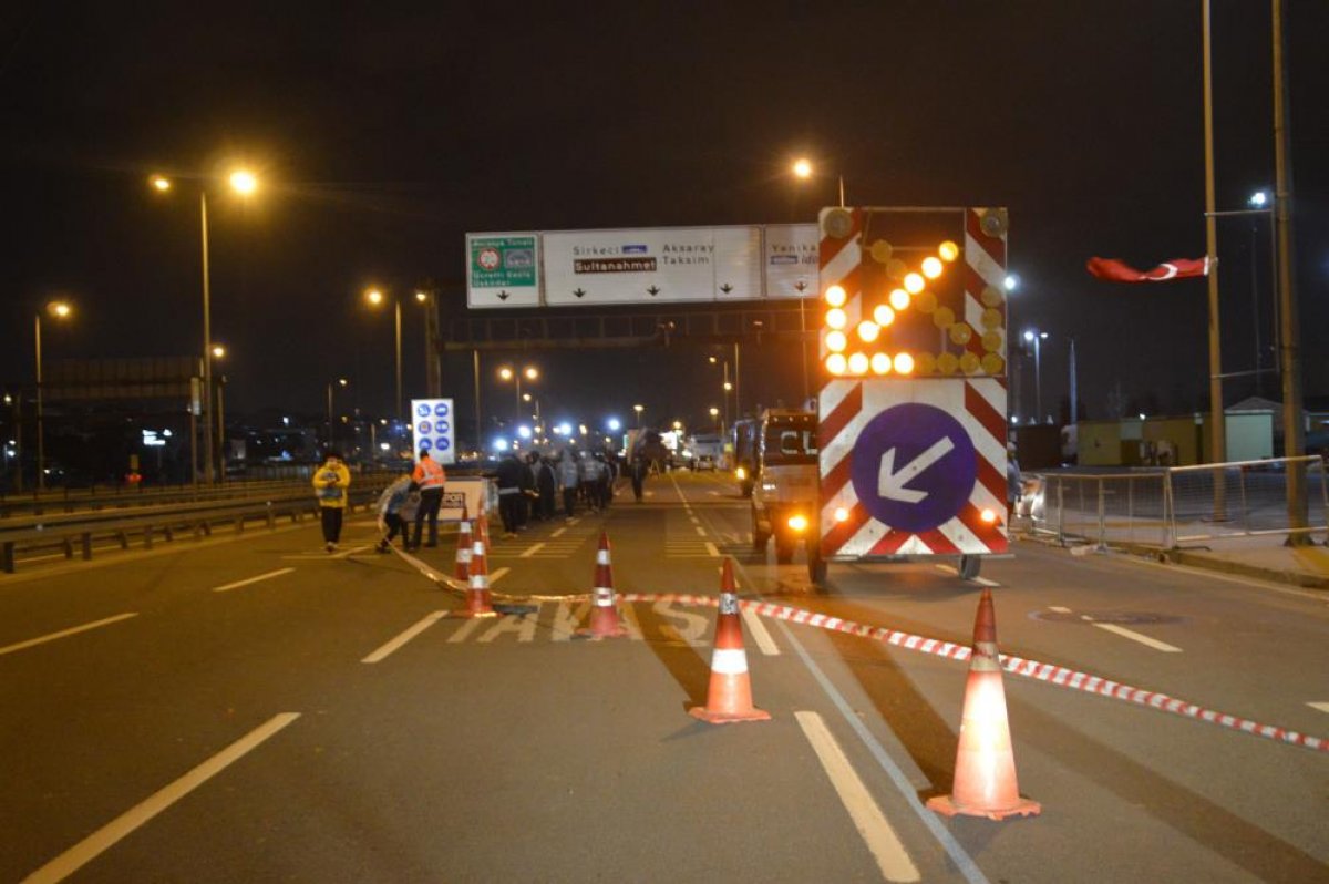 N Kolay İstanbul Yarı Maratonu için yollar kapatılmaya başlandı