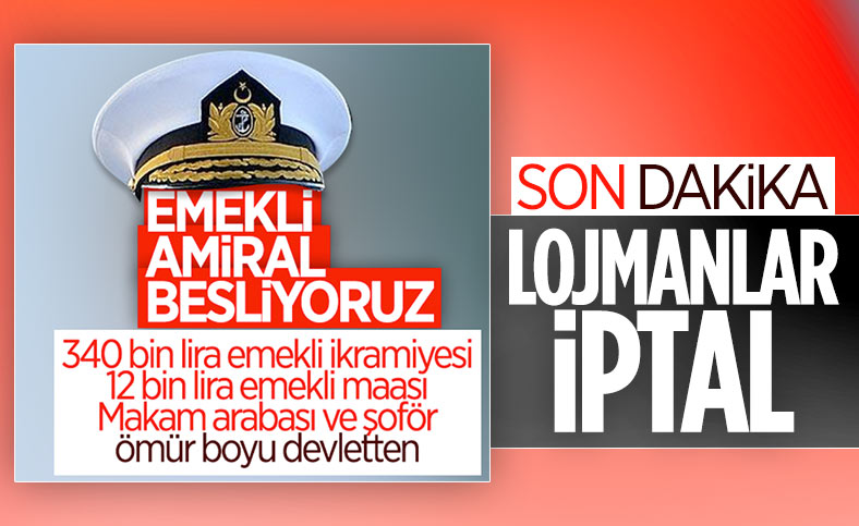 Bildiriyi imzalayan amirallerin lojman ve koruma hakları iptal edildi