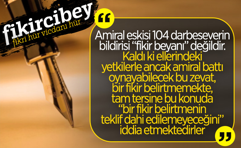 Fikirci Bey yazdı: PAŞAM FİKİR BELİRTTİ: 'KİMSE FİKİR BELİRTMESİN'