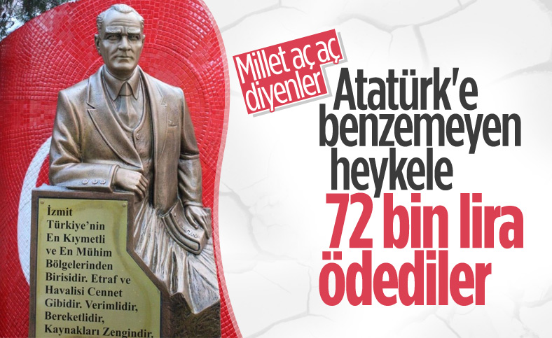 CHP'li İzmit Belediyesi'nden heykellere 72 bin TL
