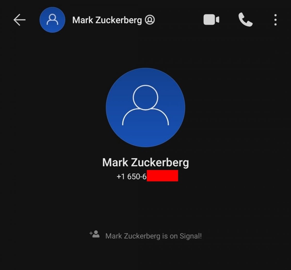 mark zuckerberg signal