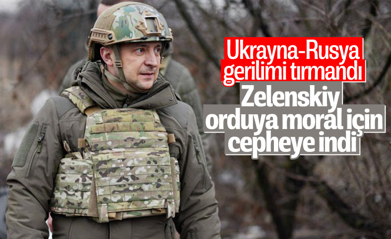 Ukrayna Devlet Başkanı Vladimir Zelenskiy’den orduya moral ziyareti